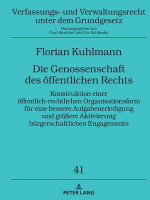 cover image of Die Genossenschaft des oeffentlichen Rechts